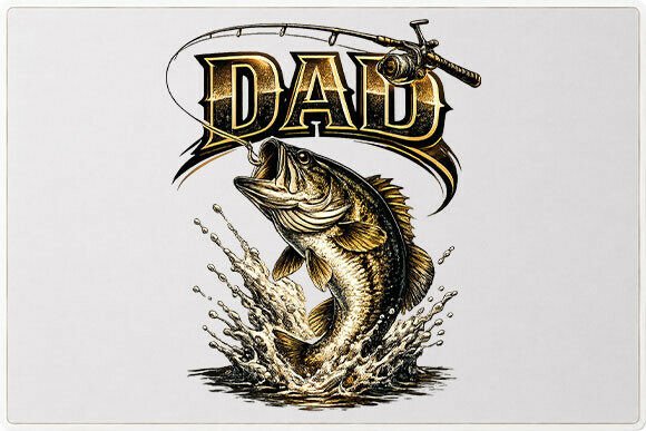 Bass Fishing Dad Vintage Graphic PNG: A Blend of Passion and Design