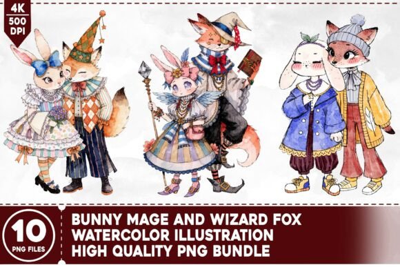 Creative Design Flexibility with Bunny Mage and Wizard Fox Digital Art