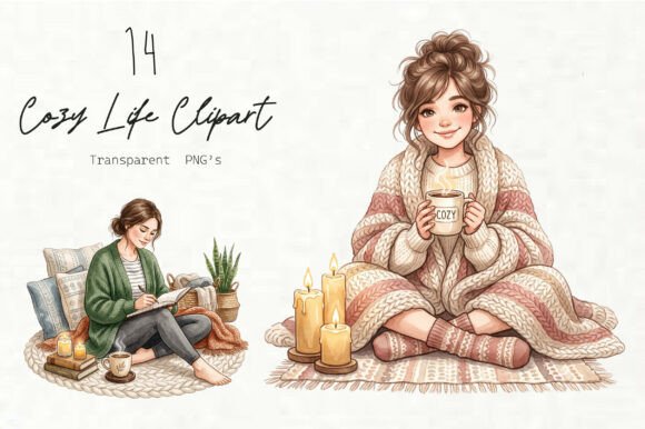 Enhance Your Creative Projects with the Cozy Life Clipart Bundle