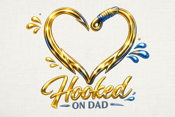 Hooked on Dad Fishing PNG: Celebrating Fatherhood with Meaningful Design