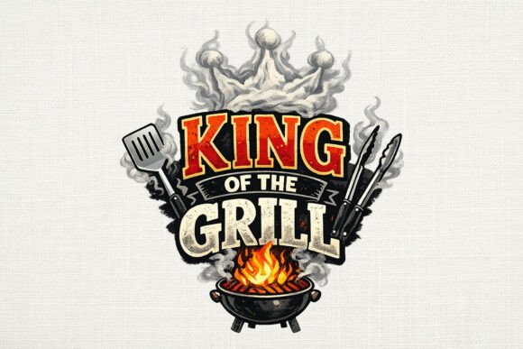 King of Grill Dad BBQ PNG