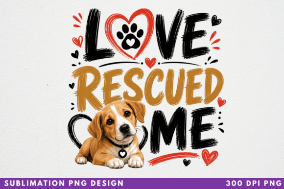 Love Rescued Me PNG T‑shirt Design: A Creative Catalyst for Modern Makers