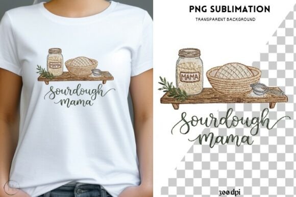 Sourdough Mama PNG Rustic Baking: Cozy Design for Real-Life Creative Projects