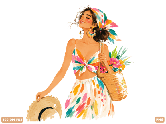 Tropical Summer Woman Watercolor PNG: A Creative Essential with Common Pitfalls to Avoid