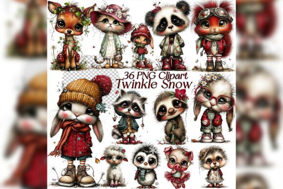 Whimsical Snow Holiday Love Clipart: A Creative Resource for Cozy Winter Projects